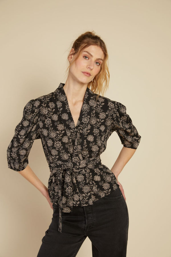 Line Of Oslo Madison Flower Blouse Blouse As is 136