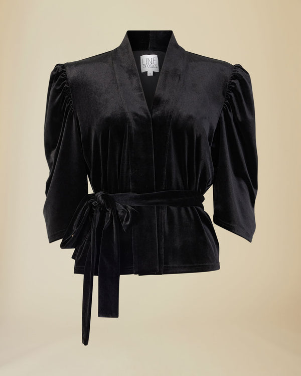 Line Of Oslo Madison Velvet Blouse Blouse Black 097