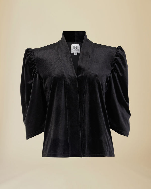 Line Of Oslo Madison Velvet Blouse Blouse Black 097