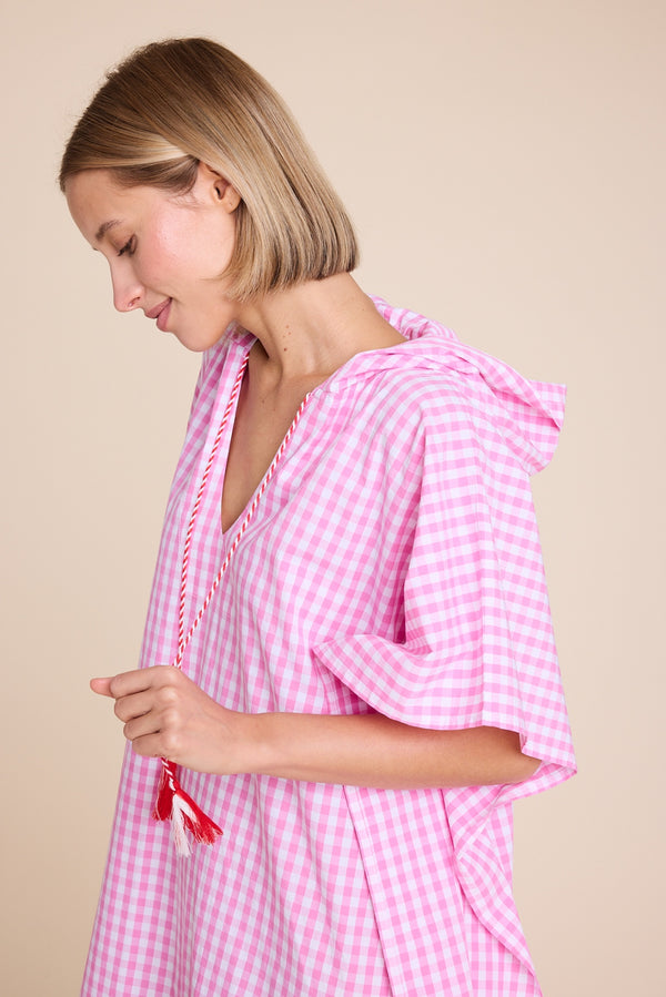 Line Of Oslo Mallis Check Dress Dress Pink 002