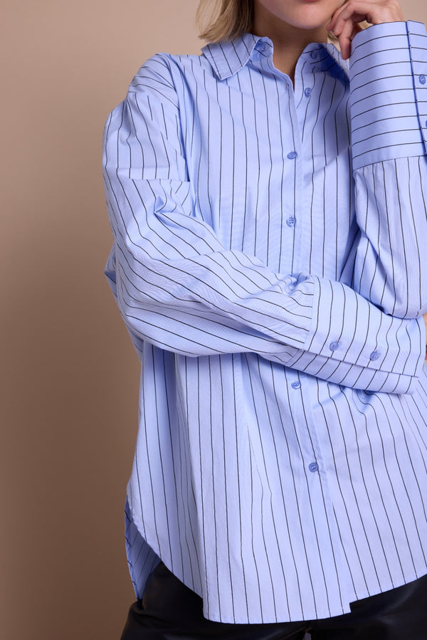 Line Of Oslo Man Skjorte Blouse Blue 066