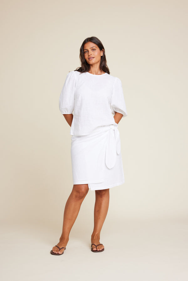 Line Of Oslo Maren Skirt Skirt White 001