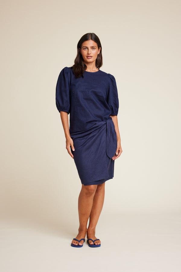 Line Of Oslo Maren Skirt Skirt Blue 066