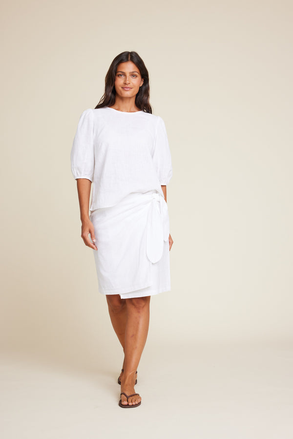 Line Of Oslo Maren Skirt Skirt White 001