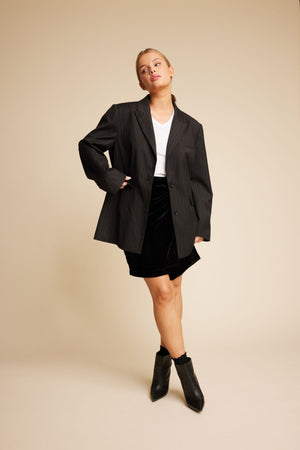 Line Of Oslo Maren Velvet Skirt Skirt Black 097