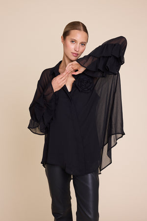 Line Of Oslo Maria Blouse Blouse Black 097