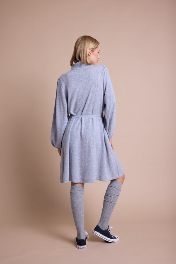 Line Of Oslo Mica Strikket Kjole  Grey Melange 006