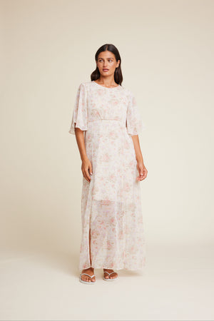 Line Of Oslo Miller Chiffon Dress Dress Sand 069