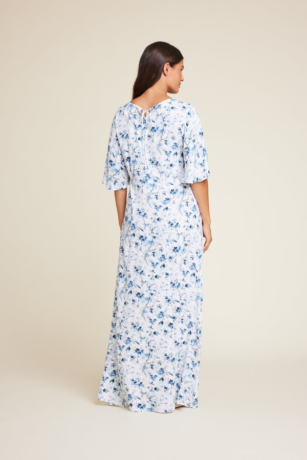 Line Of Oslo Miller Flower Dress Dress Blue 066