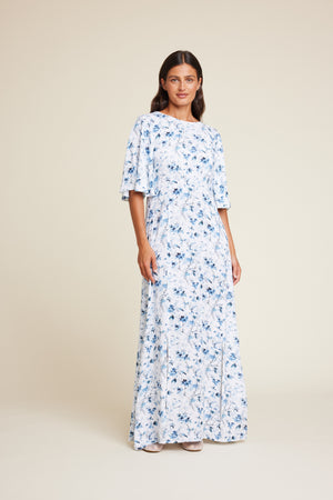 Line Of Oslo Miller Flower Dress Dress Blue 066