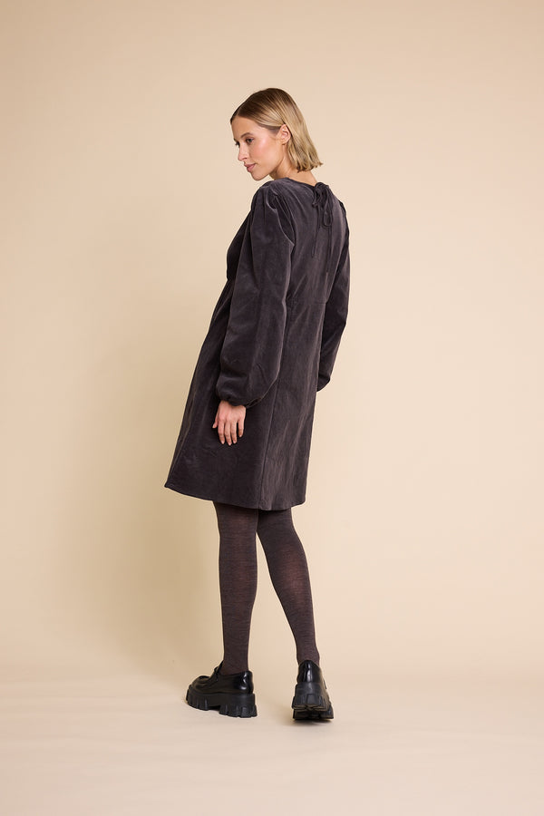 Line Of Oslo Miller Short Cord Dress Dress Antracite 004