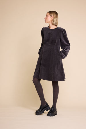 Line Of Oslo Miller Short Cord Dress Dress Antracite 004