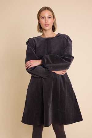 Line Of Oslo Miller Short Cord Dress Dress Antracite 004