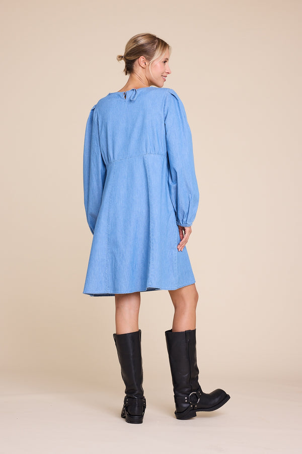 Line Of Oslo Miller Short Denim Dress Dress Light denim