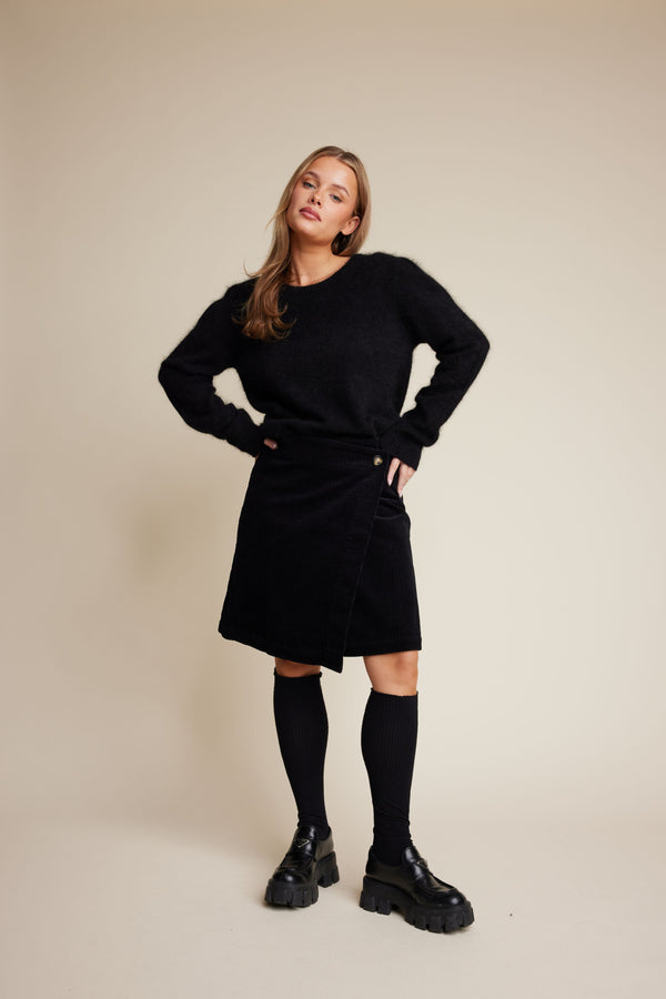 Line Of Oslo Minelli Knitted Sweater Knitted sweaters Black 097