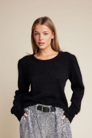 Line Of Oslo Minelli Knitted Sweater Knitted sweaters Black 097