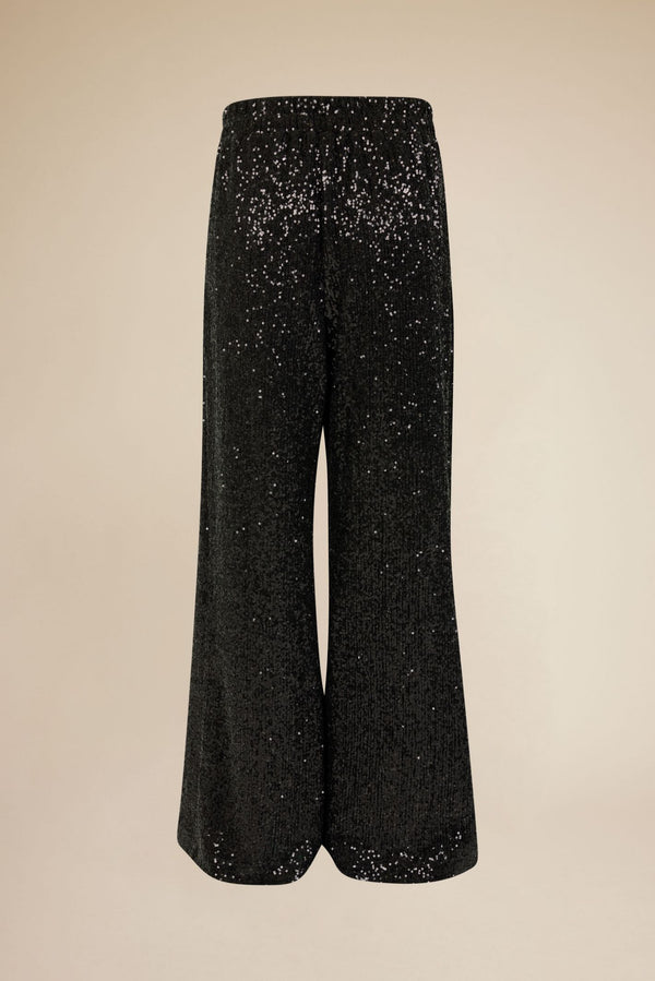 Line Of Oslo Mister Sequins Trousers Trousers Black 097