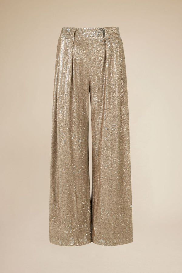 Line Of Oslo Mister Sequins Trousers Trousers Gold