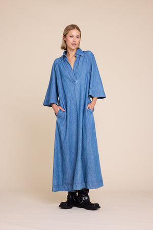 Line Of Oslo Momo Denim Dress Dress Dark denim