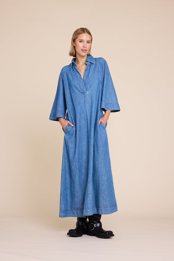 Line Of Oslo Momo Denim Dress Dress Dark denim