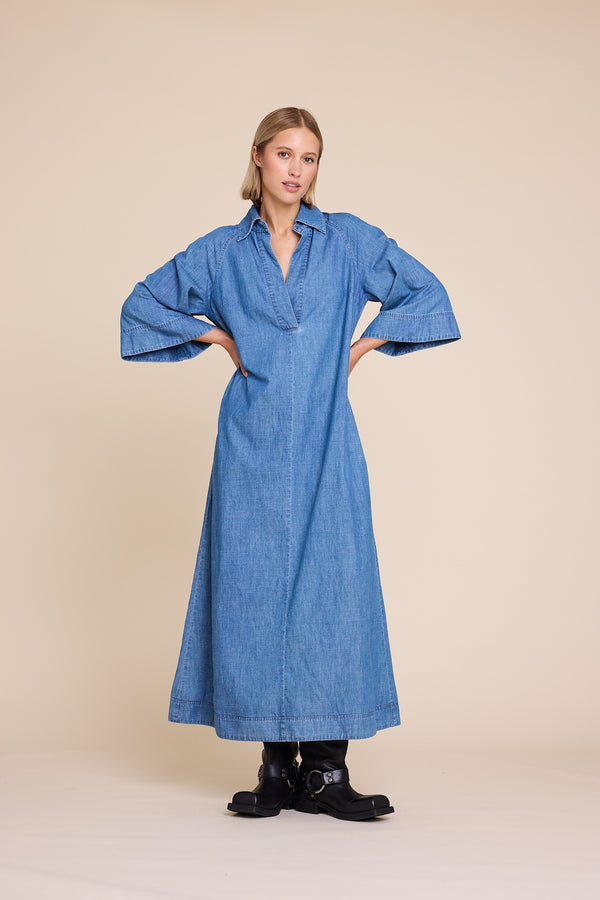 Line Of Oslo Momo Denim Dress Dress Dark denim