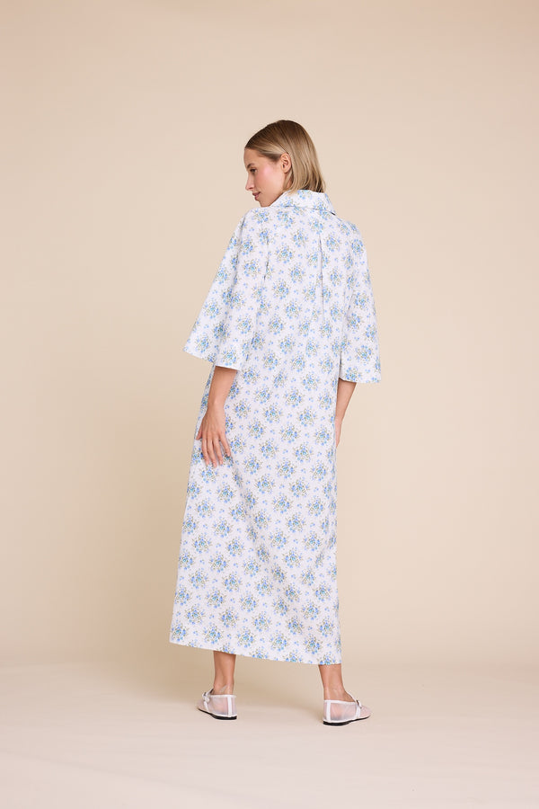 Line Of Oslo Momo Flower Dress Dress Blue 066