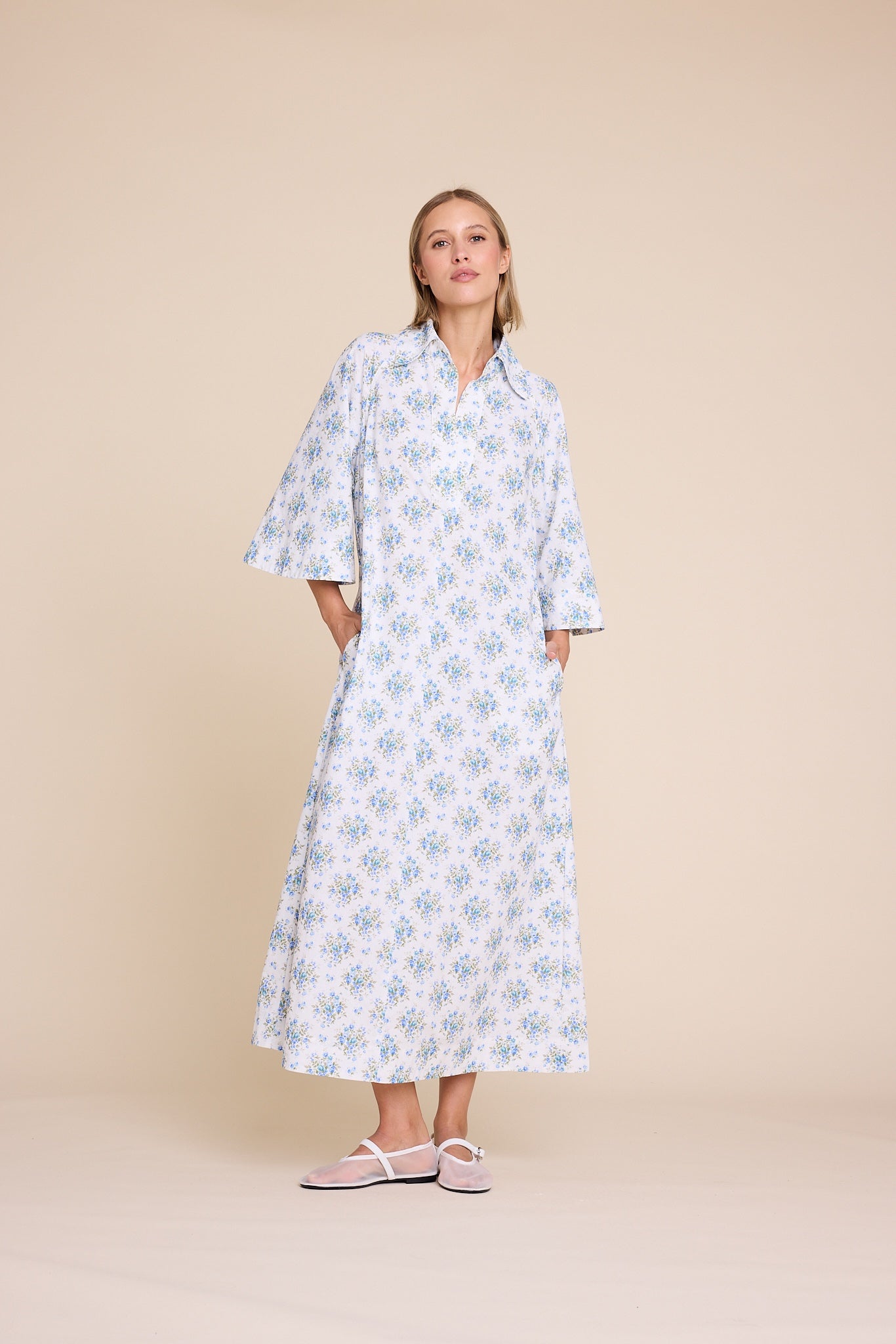 Line of Oslo Momo Flower Dress Pink / XL