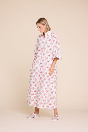 Line Of Oslo Momo Flower Dress Dress Pink 002