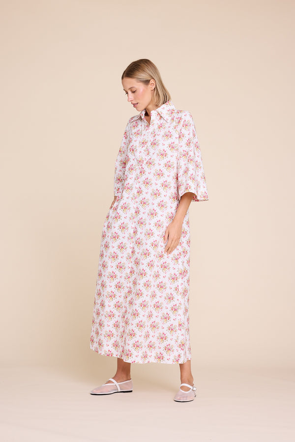 Line Of Oslo Momo Flower Dress Dress Pink 002