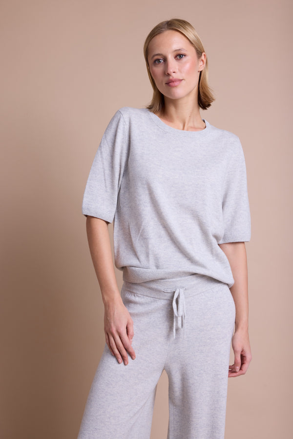 Line Of Oslo Monroe Longer Arm Topp  Grey Melange 006