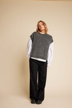 Line Of Oslo Moon Stripe 24 Trousers Trouser Black 097