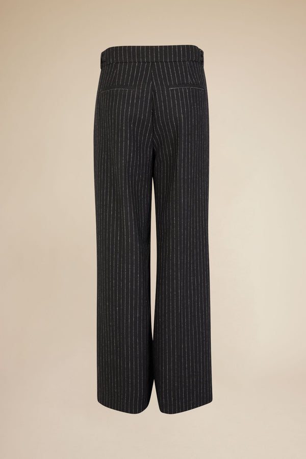 Line Of Oslo Moon Stripe 24 Trousers Trousers Black 097