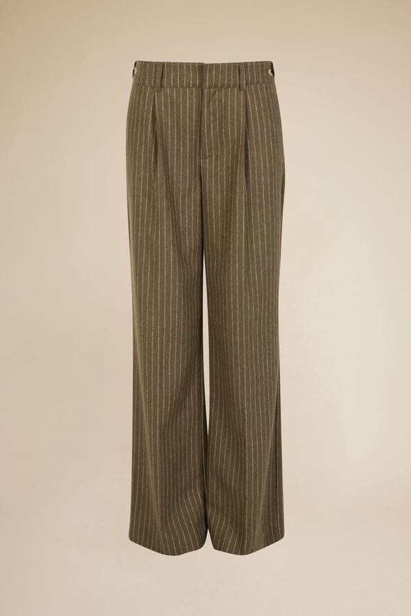 Line Of Oslo Moon Stripe 24 Trousers Trousers Brown 063