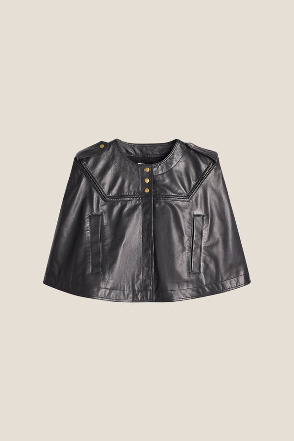Line Of Oslo Moss Cape Jacket Black 097