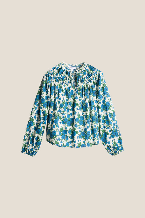 Line Of Oslo Mother Flower SS26 Blouse Blue 066