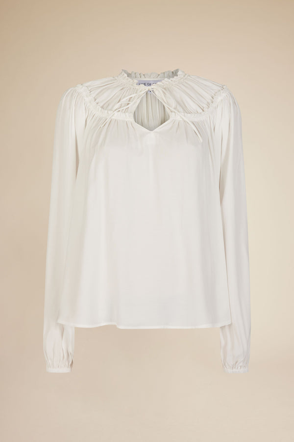 Line Of Oslo Mother Satin Blouse Blouse Creme 091