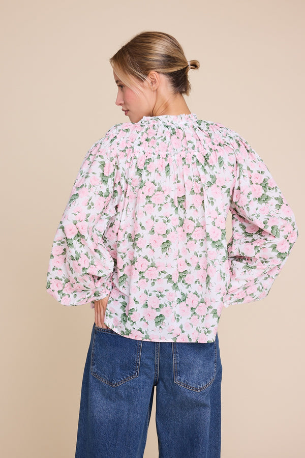 Line Of Oslo Mother Flower SS26 Blouse Pink 002