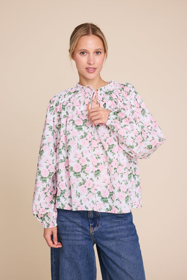Line Of Oslo Mother Flower SS26 Blouse Pink 002