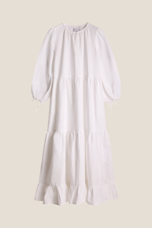 Line Of Oslo Muse Linen Dress Dress White 001