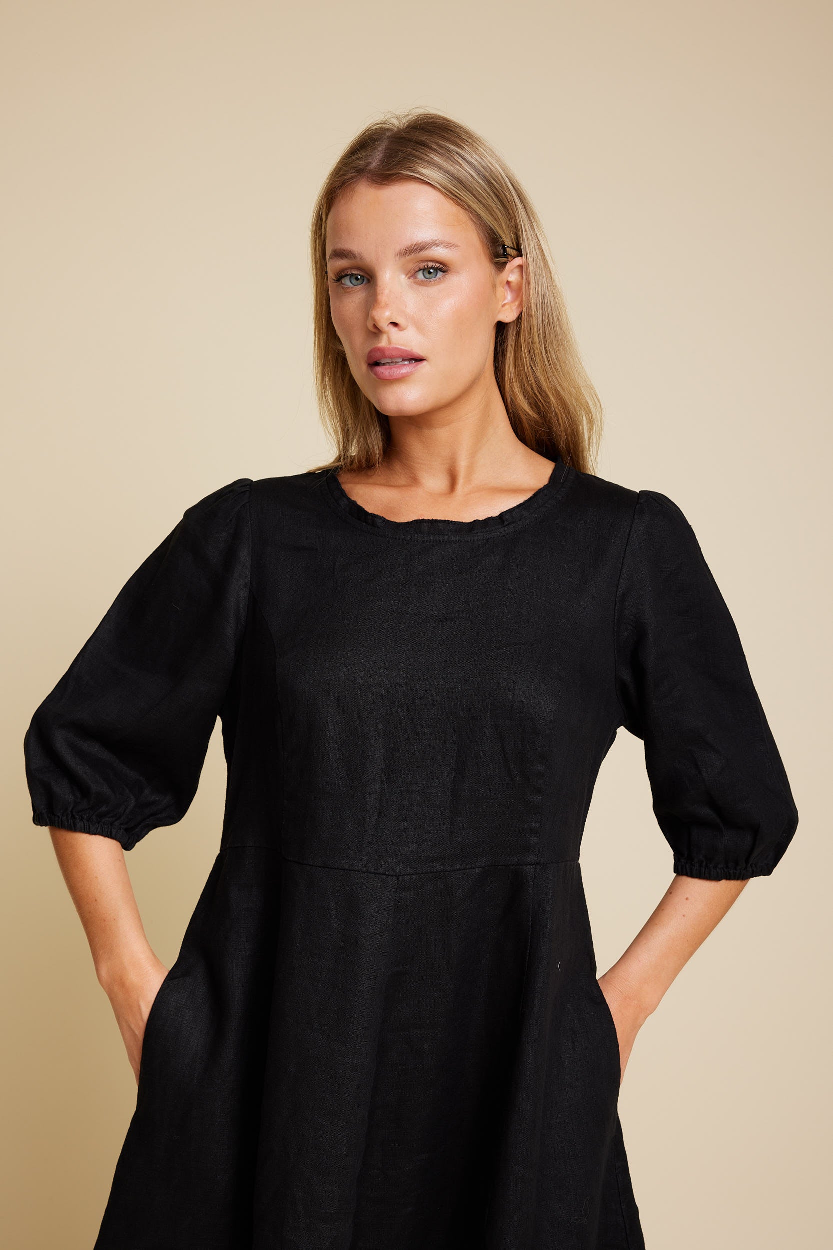 New Saint Linen Dress Black / XS New Saint Linen Dress Black / XS