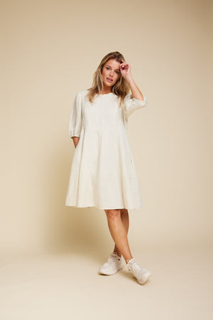 Line Of Oslo New Saint Linen Dress Dress Latte