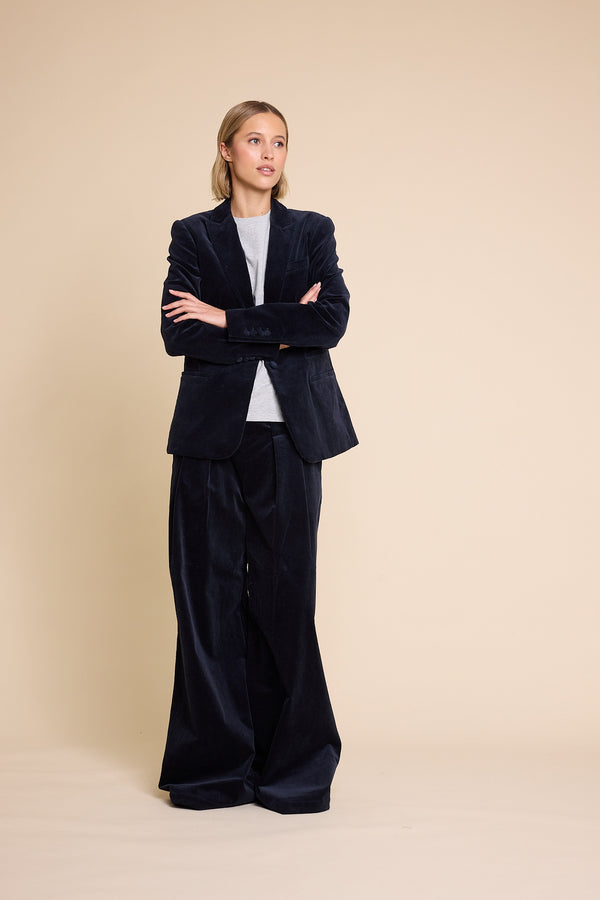 Line Of Oslo Nico Cord Blazer Blazer Blue 066
