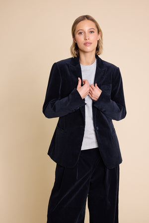 Line Of Oslo Nico Cord Blazer Blazer Blue 066
