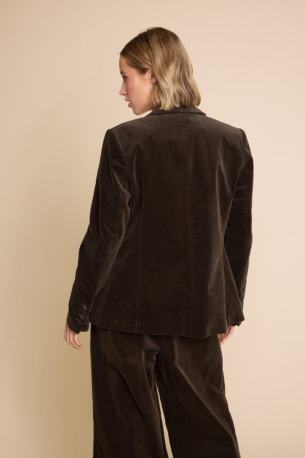 Line Of Oslo Nico Cord Blazer Blazer Brown 063