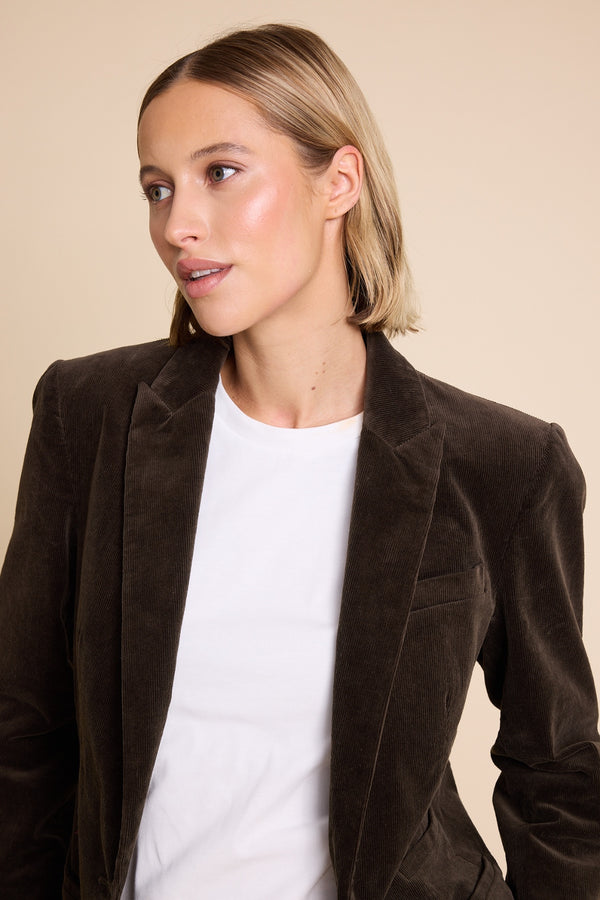 Line Of Oslo Nico Cord Blazer Blazer Brown 063