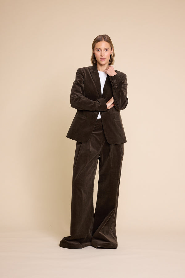 Line Of Oslo Nico Cord Blazer Blazer Brown 063