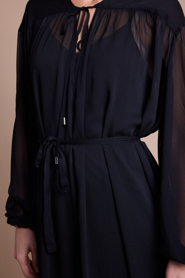 Line Of Oslo Nicole Long Kjole Dress Black 097