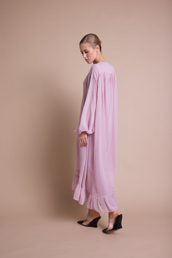 Line Of Oslo Nicole Long Kjole Dress Pink 002