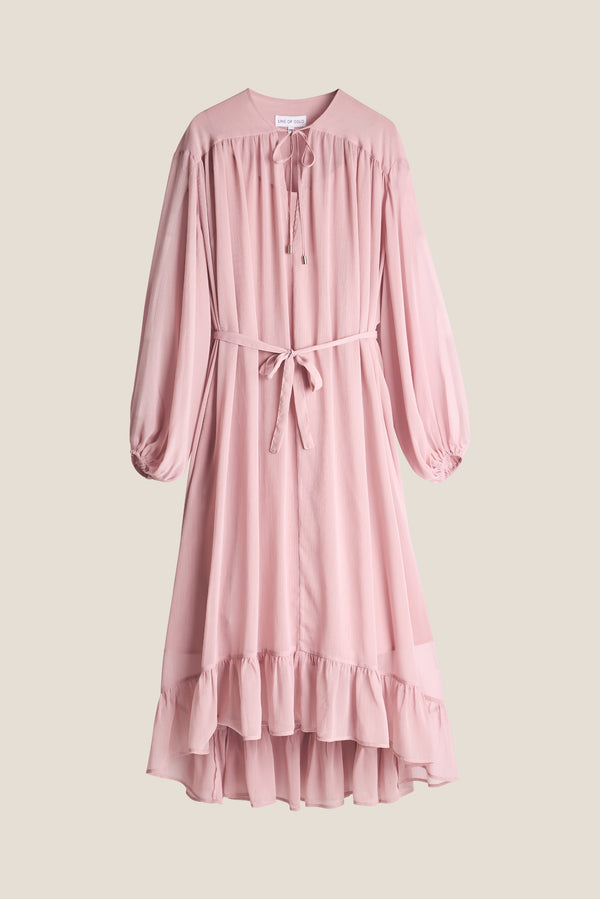 Line Of Oslo Nicole Long Kjole Dress Pink 002