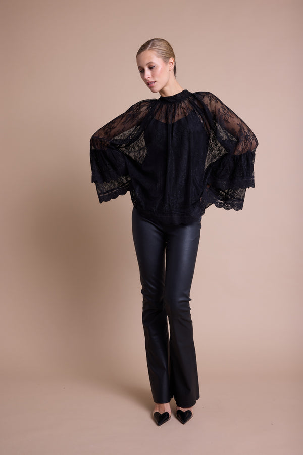 Line Of Oslo Old Bluse Blouse Black 097